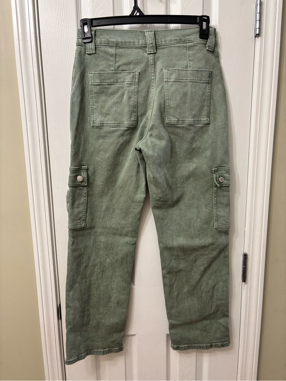 Vervet Olive Green Cargo Pants Size 28 High Rise Utility Straight Leg - Picture 5 of 8